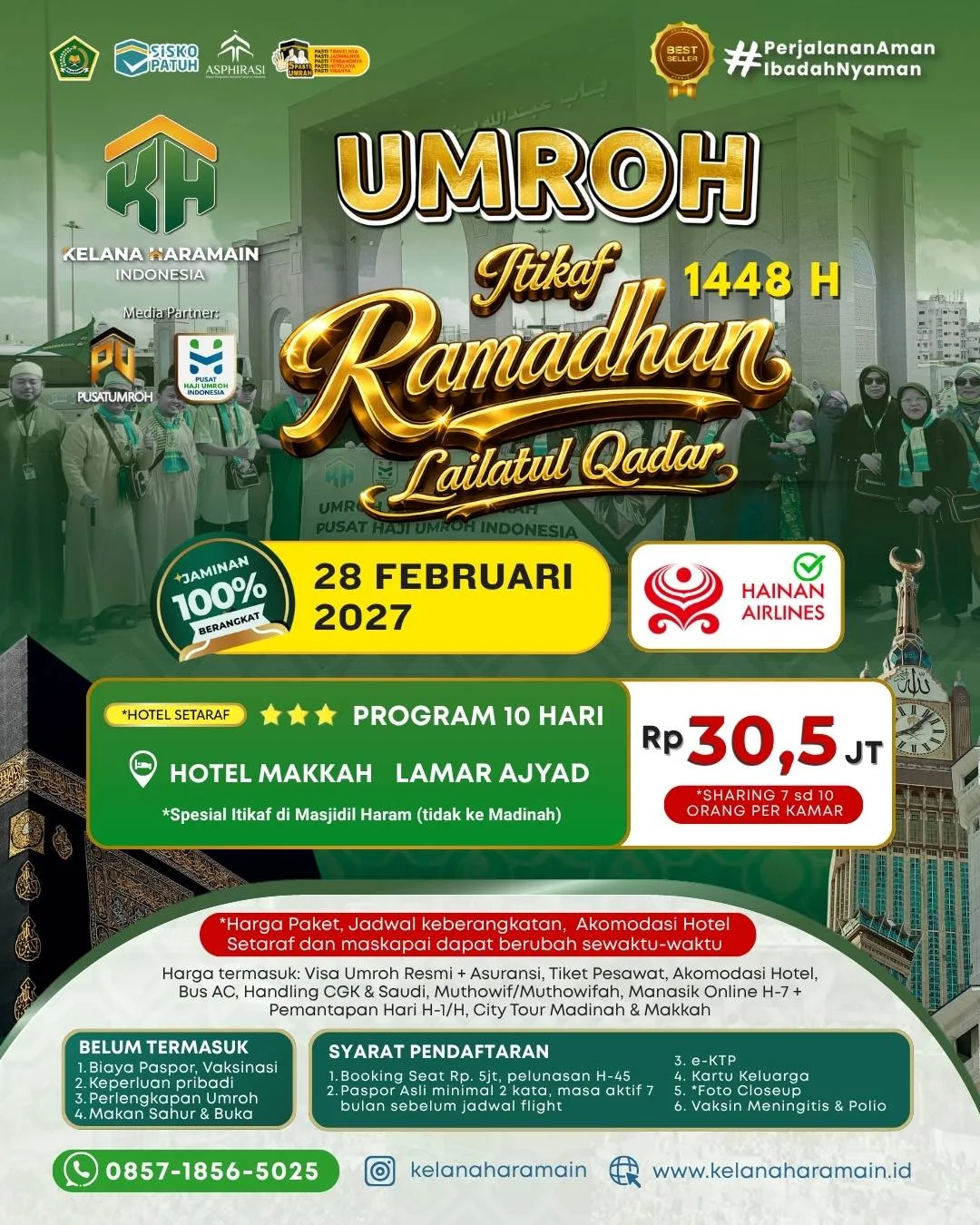 Umroh Itikaf Ramadhan 28 Februari 2027