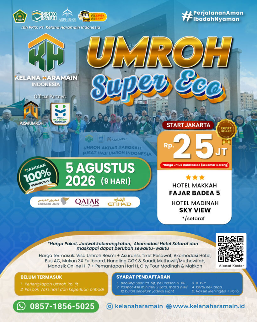 Paket Biaya Umroh Super Eco Agustus 2026