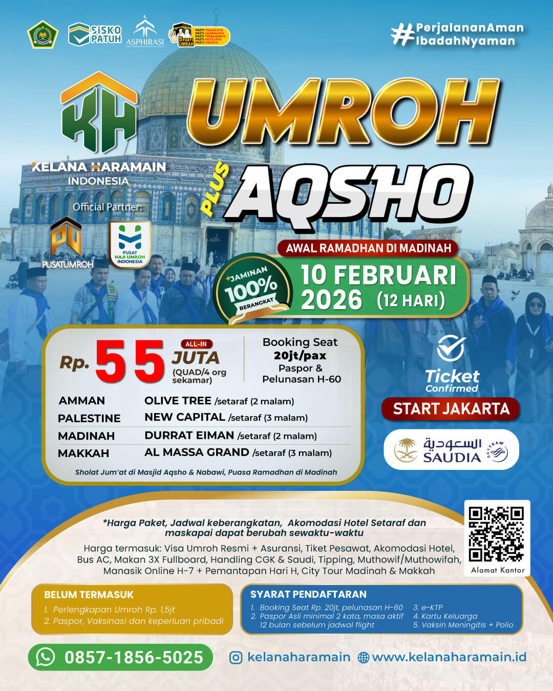 Umroh Plus Aqsho 10 Februari 2026