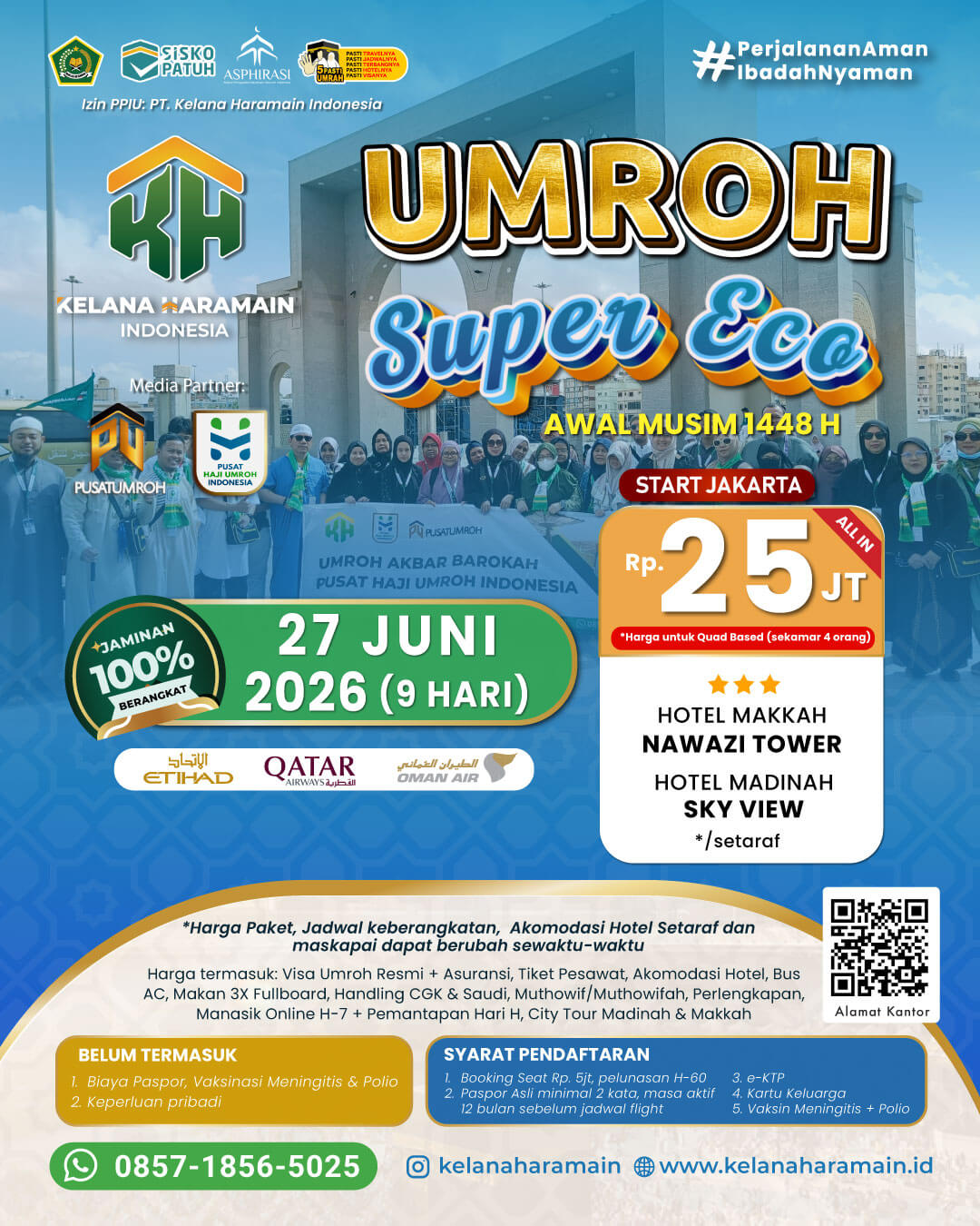 Paket Biaya Umroh Super Eco 27 Juni 2026