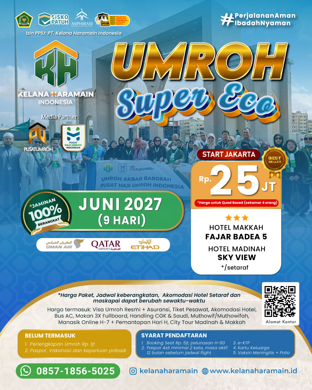 Paket Biaya Umroh Juni 2027 Super Eco