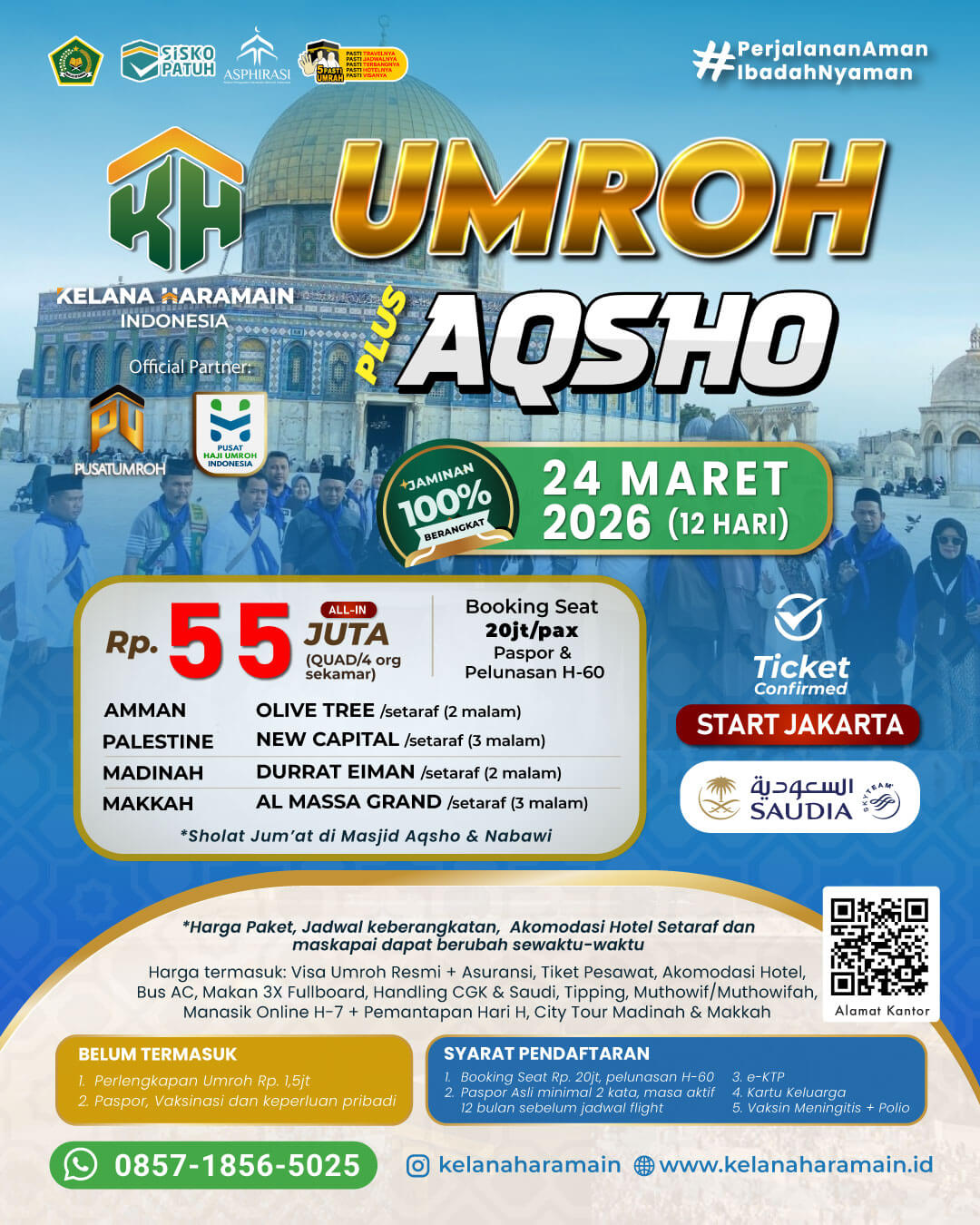 Umroh Plus Aqsho Syawal 24 Maret 2026 12 Hari
