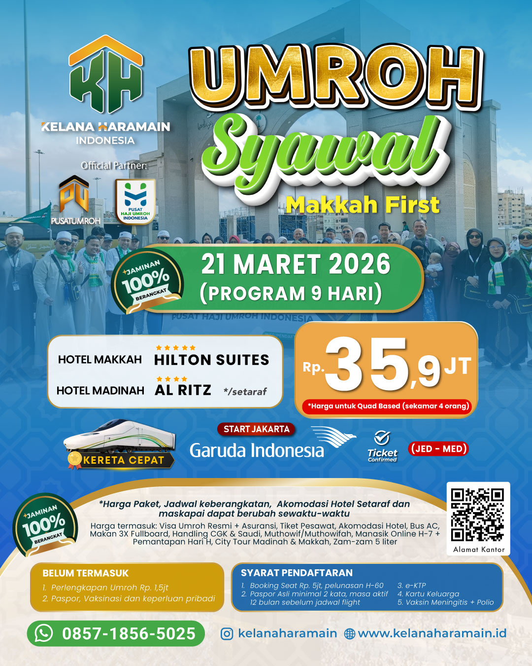 Umroh Syawal 21 Maret 2026 by Garuda Indonesia 9 Hari