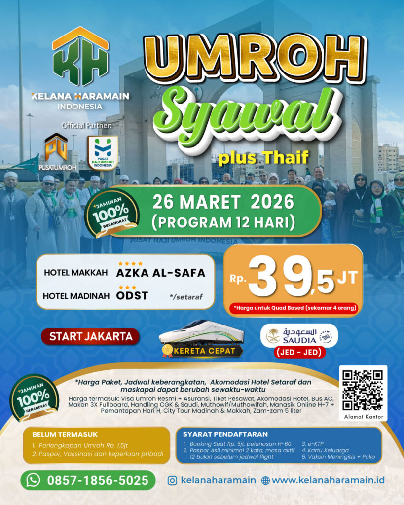 Umroh Syawal 26 Maret 2026: Libur Lebaran Penuh Berkah