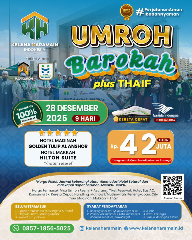 Umroh 28 Desember 2025 9 Hari by Garuda Indonesia