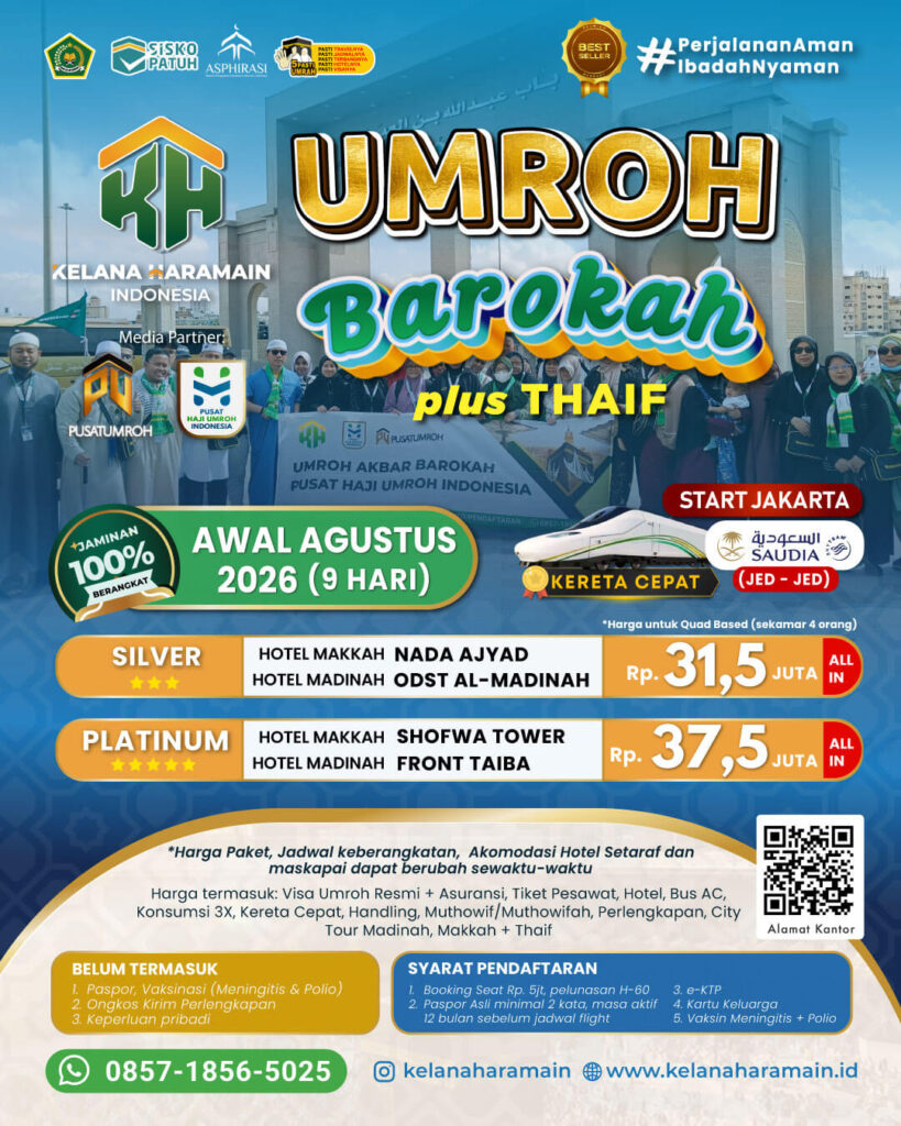 Umroh Awal Agustus 2026 Silver Platinum by Saudi Airlines 9 Hari
