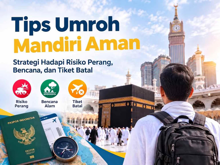 Tips Umroh Mandiri Aman: Strategi Hadapi Risiko Perang, Bencana, dan Tiket Batal